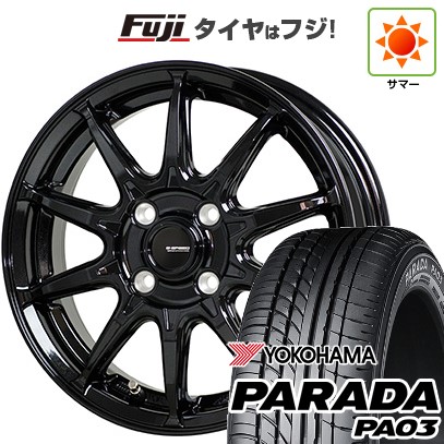 【新品 軽自動車】 夏タイヤ ホイール4本セット 165/55R14 ヨコハマ PARADA PA03 ブラックレター ホットスタッフ ジースピード G-05 4.5J 14インチ(送料無料)|フジ スペシャルセレクション