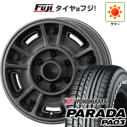 【新品】ハイエース200系 夏タイヤ ホイール4本セット 215/65R16 109/107S ヨコハマ PARADA PA03 ホワイトレター クリムソン ディーン BJ メキシカン 6.5J 16インチ(送料無料)｜フジ スペシャルセレクション