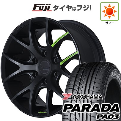 【新品】ハイエース200系 夏タイヤ ホイール4本セット 225/50R18 107/105H ヨコハマ PARADA PA03 ブラックレター エムテクノ M.T.S.JAPAN SSL6 LMS edition 18インチ(送料無料)