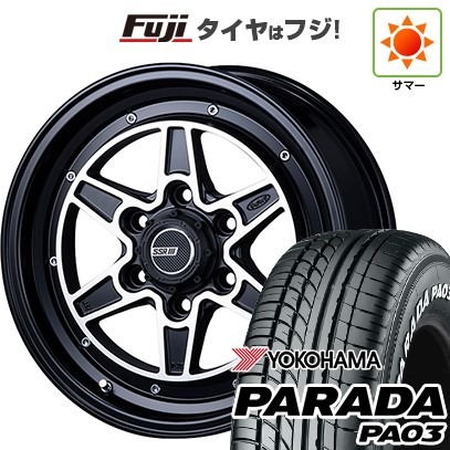 【新品】ハイエース200系 夏タイヤ ホイール4本セット 225/50R18 107/105H ヨコハマ PARADA PA03 ホワイトレター SSR ディバイド MK6 フラットブラックポリッシュ 8J 18インチ(送料無料)|フジ スペシャルセレクション