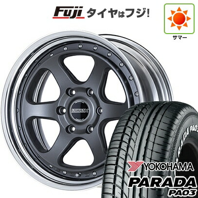 【新品】ハイエース200系 夏タイヤ ホイール4本セット 215/65R16 109/107S ヨコハマ PARADA PA03 ホワイトレター エセックス EL-16 16インチ(送料無料)