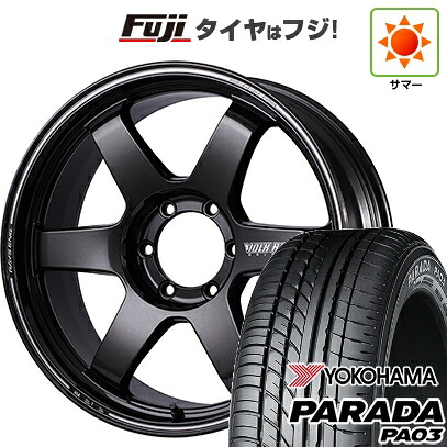 【新品】ハイエース200系 夏タイヤ ホイール4本セット 225/50R18 107/105H ヨコハマ PARADA PA03 ブラックレター RAYS レイズ ボルクレーシング TE37ULTRA ラージPCD 8J 18インチ(送料無料)｜フジ スペシャルセレクション