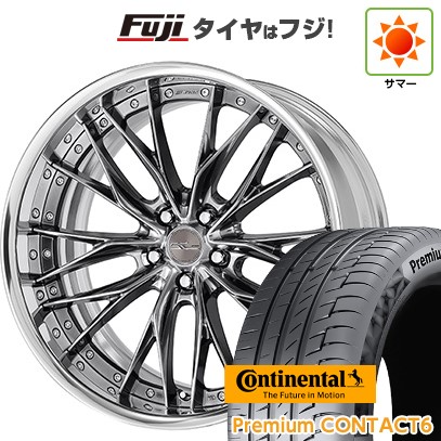 【新品国産車用5穴114.3】 夏タイヤ ホイール4本セット 245/40R21 コンチネンタル コンチ プレミアムコンタクト6(限定) WORK ワーク シュヴァート ブルネン 8.5J 21インチ(送料無料)|フジ スペシャルセレクション