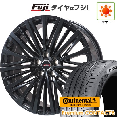 【新品】40系アルファード/ヴェルファイア用 夏タイヤ ホイール4本セット 245/40R21 コンチネンタル コンチ プレミアムコンタクト6(限定) プレミックス MER-V グロスブラック(平座ナット) 8.5J 21インチ(送料無料)|フジ スペシャルセレクション