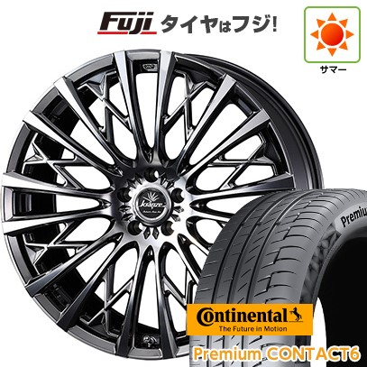 【新品国産車用5穴114.3】 夏タイヤ ホイール4本セット 245/40R21 コンチネンタル コンチ プレミアムコンタクト6(限定) WEDS ウェッズ クレンツェ シュリット 855EVO 9J 21インチ(送料無料)