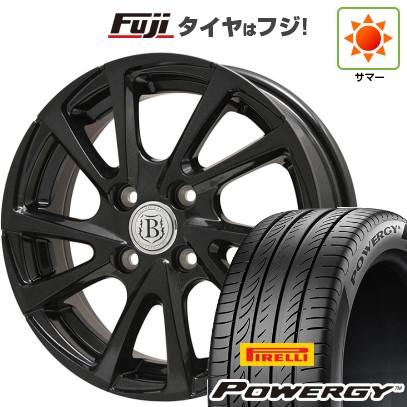 【新品 軽自動車】N-BOX タント スペーシア 夏タイヤ ホイール4本セット 165/55R15 ピレリ パワジー ブランドルライン ボレアノ10 パールブラック 4.5J 15インチ(送料無料)