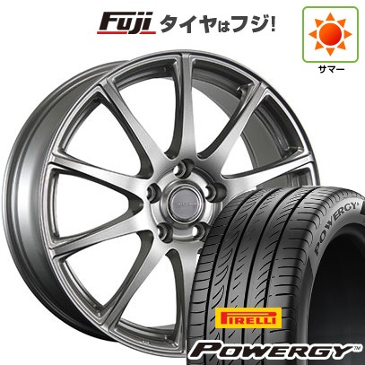 【新品国産車用5穴114.3】 夏タイヤ ホイール4本セット 225/55R18 ピレリ パワジー ブリヂストン エコフォルム SE-23 7J 18インチ(送料無料)