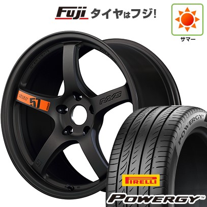 【新品国産車用5穴114.3】 夏タイヤ ホイール4本セット 235/50R18 ピレリ パワジー RAYS レイズ グラムライツ 57CR SPEC-D 7.5J 18インチ(送料無料)