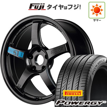 【新品国産車用5穴114.3】 夏タイヤ ホイール4本セット 235/60R18 ピレリ パワジー RAYS レイズ グラムライツ 57CR SPEC-M 7.5J 18インチ(送料無料)|フジ スペシャルセレクション