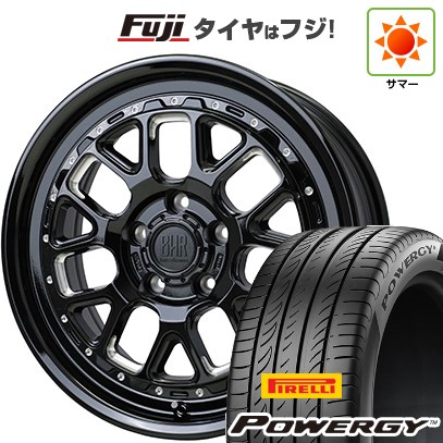 【新品国産車用5穴114.3】 夏タイヤ ホイール4本セット 225/65R17 ピレリ パワジー ホットスタッフ バークレイハードロック ヒューロン 7J 17インチ(送料無料)|フジ スペシャルセレクション