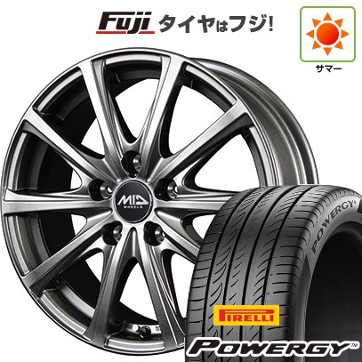 【新品】シエンタ 2022- 夏タイヤ ホイール4本セット 185/65R15 ピレリ パワジー MID WHEELS V25 メタリックグレー 6J 15インチ(送料無料)