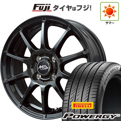 【新品 軽自動車】N-BOX タント スペーシア 夏タイヤ ホイール4本セット 165/55R15 ピレリ パワジー MID WHEELS スタッグ ストロングガンメタ 4.5J 15インチ(送料無料)