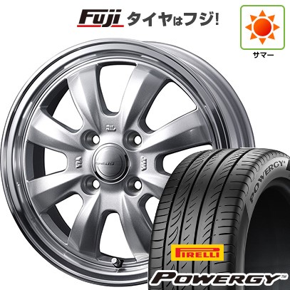 【新品国産車用4穴100】 夏タイヤ ホイール4本セット 185/60R15 ピレリ パワジー WEDS ウェッズ グラフト 8S 5.5J 15インチ(送料無料)|フジ スペシャルセレクション