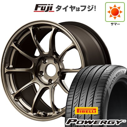 【新品国産車用5穴114.3】 夏タイヤ ホイール4本セット 225/50R18 ピレリ パワジー RAYS レイズ ボルクレーシング ZE40 8J 18インチ(送料無料)