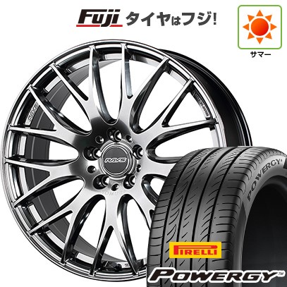 【新品国産車用5穴114.3】 夏タイヤ ホイール4本セット 225/55R18 ピレリ パワジー RAYS レイズ ホムラ 2X9Plus 7.5J 18インチ(送料無料)