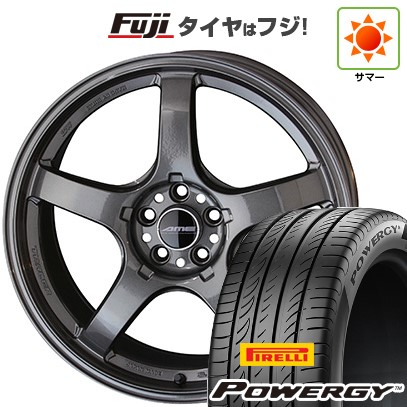 【新品国産車用5穴100】 夏タイヤ ホイール4本セット 205/50R17 ピレリ パワジー 共豊 トレーサー GT-V 7.5J 17インチ(送料無料)｜フジ スペシャルセレクション