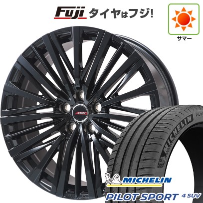 【新品】40系アルファード/ヴェルファイア用 夏タイヤ ホイール4本セット 245/45R20 ミシュラン パイロット スポーツ4 SUV プレミックス MER-V グロスブラック(平座ナット) 8.5J 20インチ(送料無料)