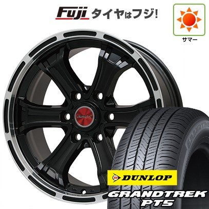 【新品国産車用6穴139.7】 夏タイヤ ホイール4本セット 265/65R18 ダンロップ グラントレック PT5 ビッグウエイ B-MUD K(グロスブラックリムポリッシュ)トヨタ 8J 18インチ(送料無料)