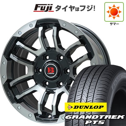 【新品国産車用6穴139.7】 夏タイヤ ホイール4本セット 265/65R18 ダンロップ グラントレック PT5 ビッグウエイ B-LUGNAS FRD(ブラックポリッシュ/ブラッククリア) 8J 18インチ(送料無料)|フジ スペシャルセレクション