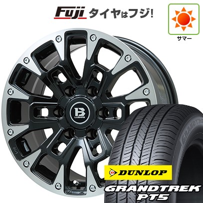 【新品国産車用6穴139.7】 夏タイヤ ホイール4本セット 265/65R18 ダンロップ グラントレック PT5 ビッグウエイ B-LUGNAS BRD(ブラックポリッシュ/ブラッククリア) 8J 18インチ(送料無料)
