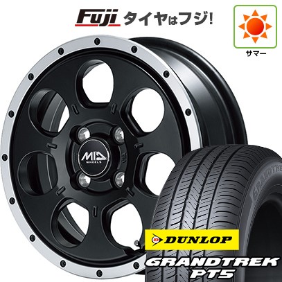 【新品】デリカD5 夏タイヤ ホイール4本セット 225/70R16 ダンロップ グラントレック PT5 MID WHEELS WO-7 7J 16インチ(送料無料)