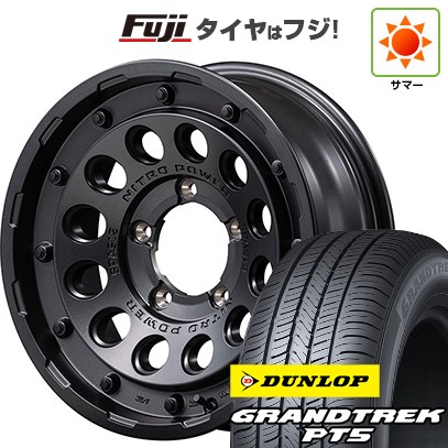 【新品】ジムニー 夏タイヤ ホイール4本セット 175/80R16 ダンロップ グラントレック PT5 MID WHEELS NITRO POWER H12 ショットガン 5.5J 16インチ(送料無料)