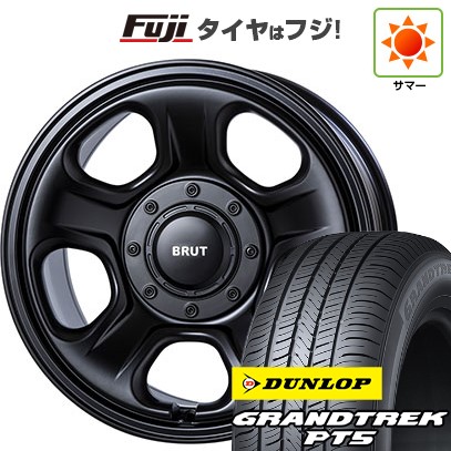 【新品】デリカD5 夏タイヤ ホイール4本セット 225/70R16 ダンロップ グラントレック PT5 トライスター BRUT BR-33 6.5J 16インチ(送料無料)｜フジ スペシャルセレクション