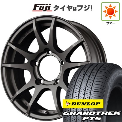 【新品】ジムニー 夏タイヤ ホイール4本セット 175/80R16 ダンロップ グラントレック PT5 RAYS レイズ グラムライツ 57JV 5.5J 16インチ(送料無料)