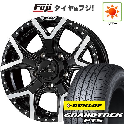 【新品】ジムニー 夏タイヤ ホイール4本セット 175/80R16 ダンロップ グラントレック PT5 クライメイト SUW フォルテ 5.5J 16インチ(送料無料)