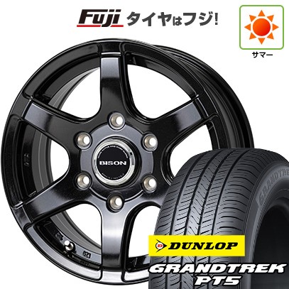 【新品】プラド/ハイラックス 夏タイヤ ホイール4本セット 265/70R17 ダンロップ グラントレック PT5 ホットスタッフ バイソン BN-04 7.5J 17インチ(送料無料)|フジ スペシャルセレクション