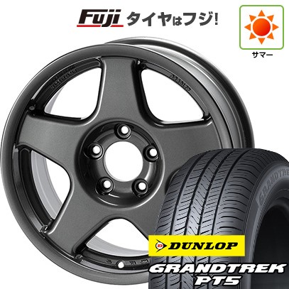 【新品】デリカD5 夏タイヤ ホイール4本セット 225/70R16 ダンロップ グラントレック PT5 フォーバイフォーエンジニア ブラッドレー V 7J 16インチ(送料無料)