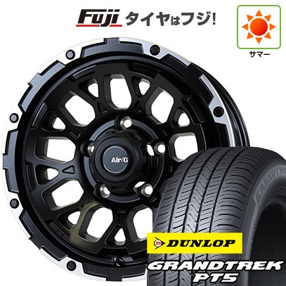 【新品】ジムニーシエラ/ジムニーノマド 夏タイヤ ホイール4本セット 225/70R16 ダンロップ グラントレック PT5 フォーバイフォーエンジニア エアージー ロックス 6J 16インチ(送料無料)｜フジ スペシャルセレクション