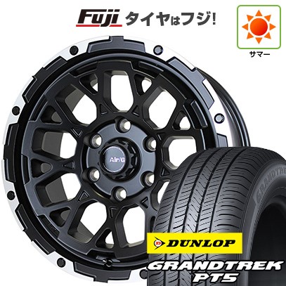 【新品】プラド/ハイラックス 夏タイヤ ホイール4本セット 265/70R17 ダンロップ グラントレック PT5 フォーバイフォーエンジニア エアージー ロックス 8J 17インチ(送料無料)