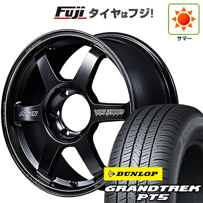 【新品】ランクル250/ランクル300 夏タイヤ ホイール4本セット 265/65R18 ダンロップ グラントレック PT5 RAYS レイズ ボルクレーシング TE37 プログレッシブモデル2ブラックシャドウ 8.5J 18インチ(送料無料)|フジ スペシャルセレクション