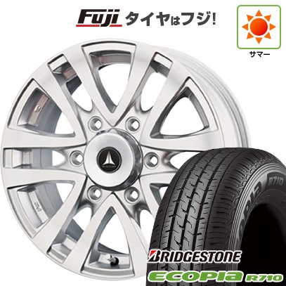 【新品】キャラバン 夏タイヤ ホイール4本セット 195/80R15 107/105N ブリヂストン エコピア R710 テクノピア マッドクリフ 6J 15インチ(送料無料)