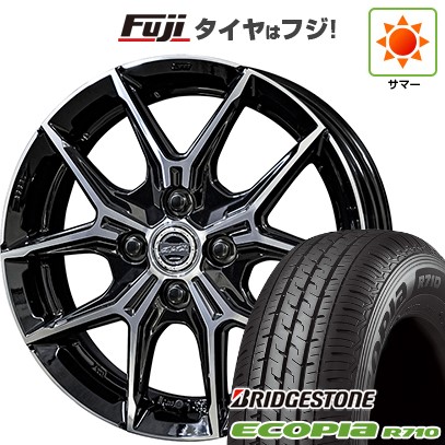 【新品】プロボックス/サクシード(160系) 夏タイヤ ホイール4本セット 155/80R14 88/86N ブリヂストン エコピア R710 共豊 スマック +EK M1 5J 14インチ(送料無料)｜フジ スペシャルセレクション