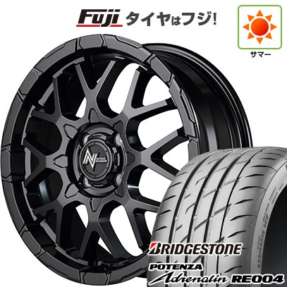 【新品 軽自動車】N-BOX タント スペーシア 夏タイヤ ホイール4本セット 165/55R15 ブリヂストン ポテンザ アドレナリン RE004 MID WHEELS NITRO POWER M28 バレットKC 5J 15インチ(送料無料)
