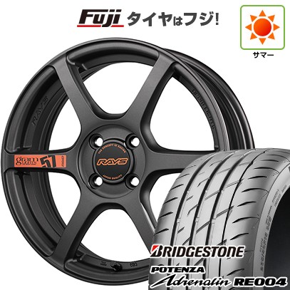 【新品 軽自動車】N-BOX タント スペーシア 夏タイヤ ホイール4本セット 165/55R15 ブリヂストン ポテンザ アドレナリン RE004 RAYS レイズ グラムライツ 57C6 SPEC-D 5J 15インチ(送料無料)