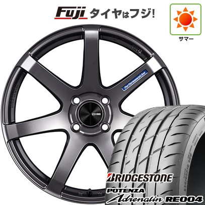 【新品 軽自動車】N-BOX タント スペーシア 夏タイヤ ホイール4本セット 165/55R15 ブリヂストン ポテンザ アドレナリン RE004 ENKEI エンケイ PerformanceLine PF07 5J 15インチ(送料無料)