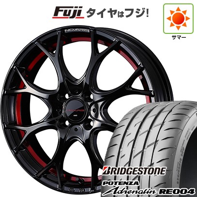 【新品 軽自動車】N-BOX タント スペーシア 夏タイヤ ホイール4本セット 165/55R15 ブリヂストン ポテンザ アドレナリン RE004 WEDS ウェッズ ノヴァリス ローグ UY 4.5J 15インチ(送料無料)
