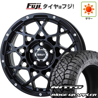 【パンク保証付き】【新品】デリカD5 夏タイヤ ホイール4本セット 245/70R16 ニットー リッジグラップラー トライスター BRUT BR-55 6.5J 16インチ(送料無料)