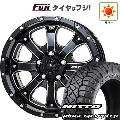 【パンク保証付き】【新品】デリカD5 夏タイヤ ホイール4本セット 245/70R16 ニットー リッジグラップラー トライスター MKW MK-46 M/L+ 8J 16インチ(送料無料)