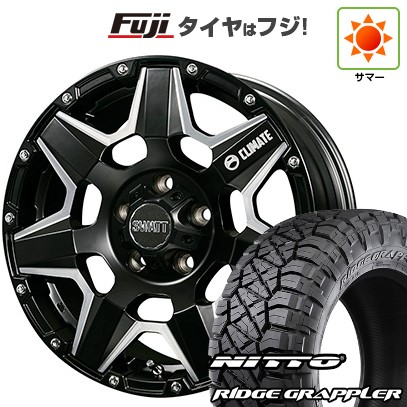 【パンク保証付き】【新品】デリカD5 夏タイヤ ホイール4本セット 245/70R16 ニットー リッジグラップラー クライメイト スワット(マットブラックマシニング) 7J 16インチ(送料無料)