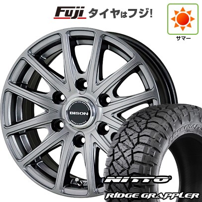 【パンク保証付き】【新品】プラド/ハイラックス 夏タイヤ ホイール4本セット 265/70R17 ニットー リッジグラップラー ホットスタッフ バイソン BN-01 7.5J 17インチ(送料無料)｜フジ スペシャルセレクション