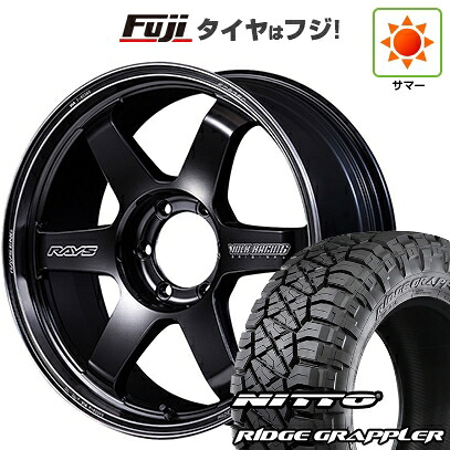 【パンク保証付き】【新品】ランクル300 夏タイヤ ホイール4本セット 275/55R20 ニットー リッジグラップラー RAYS レイズ ボルクレーシング TE37ULTRA ラージPCD Black Shadow 8.5J 20インチ(送料無料)｜フジ スペシャルセレクション