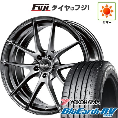【パンク保証付き】【新品国産車用5穴100】 夏タイヤ ホイール4本セット 225/55R18 ヨコハマ ブルーアース RV-03 OZ レッジェーラHLT 8J 18インチ(送料無料)
