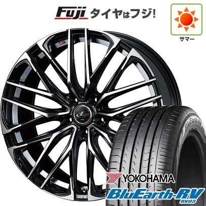 【パンク保証付き】【新品国産車用5穴114.3】 夏タイヤ ホイール4本セット 205/60R16 ヨコハマ ブルーアース RV-03 WEDS ウェッズ レオニス SK 6.5J 16インチ(送料無料)