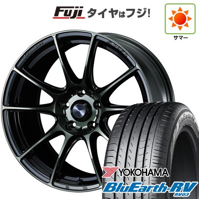 【パンク保証付き】【新品国産車用5穴114.3】 夏タイヤ ホイール4本セット 215/45R18 ヨコハマ ブルーアース RV-03 WEDS ウェッズスポーツ SA-25R 7.5J 18インチ(送料無料) 113,850円