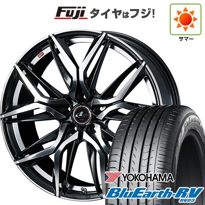 【パンク保証付き】【新品国産車用5穴114.3】 夏タイヤ ホイール4本セット 205/60R16 ヨコハマ ブルーアース RV-03 WEDS ウェッズ レオニス LM 6.5J 16インチ(送料無料)