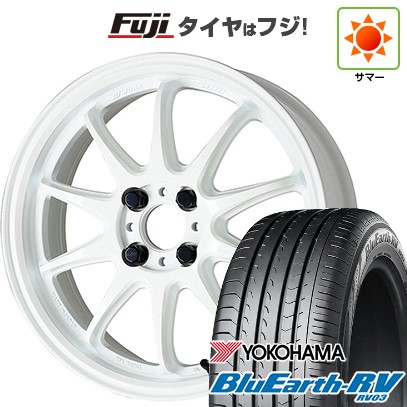【パンク保証付き】【新品国産車用5穴114.3】 夏タイヤ ホイール4本セット 225/65R17 ヨコハマ ブルーアース RV-03 WORK ワーク エモーション ZR10 7J 17インチ(送料無料)